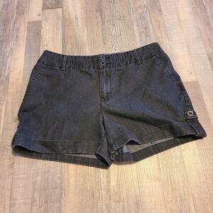 Cato size 14 women's black denim shorts